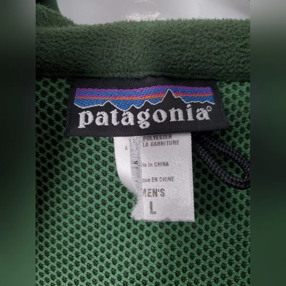 Patagonia Green Hood Waterproof Hooded Smoke Jacket Coat Men Size Large - Picture 3 of 5
